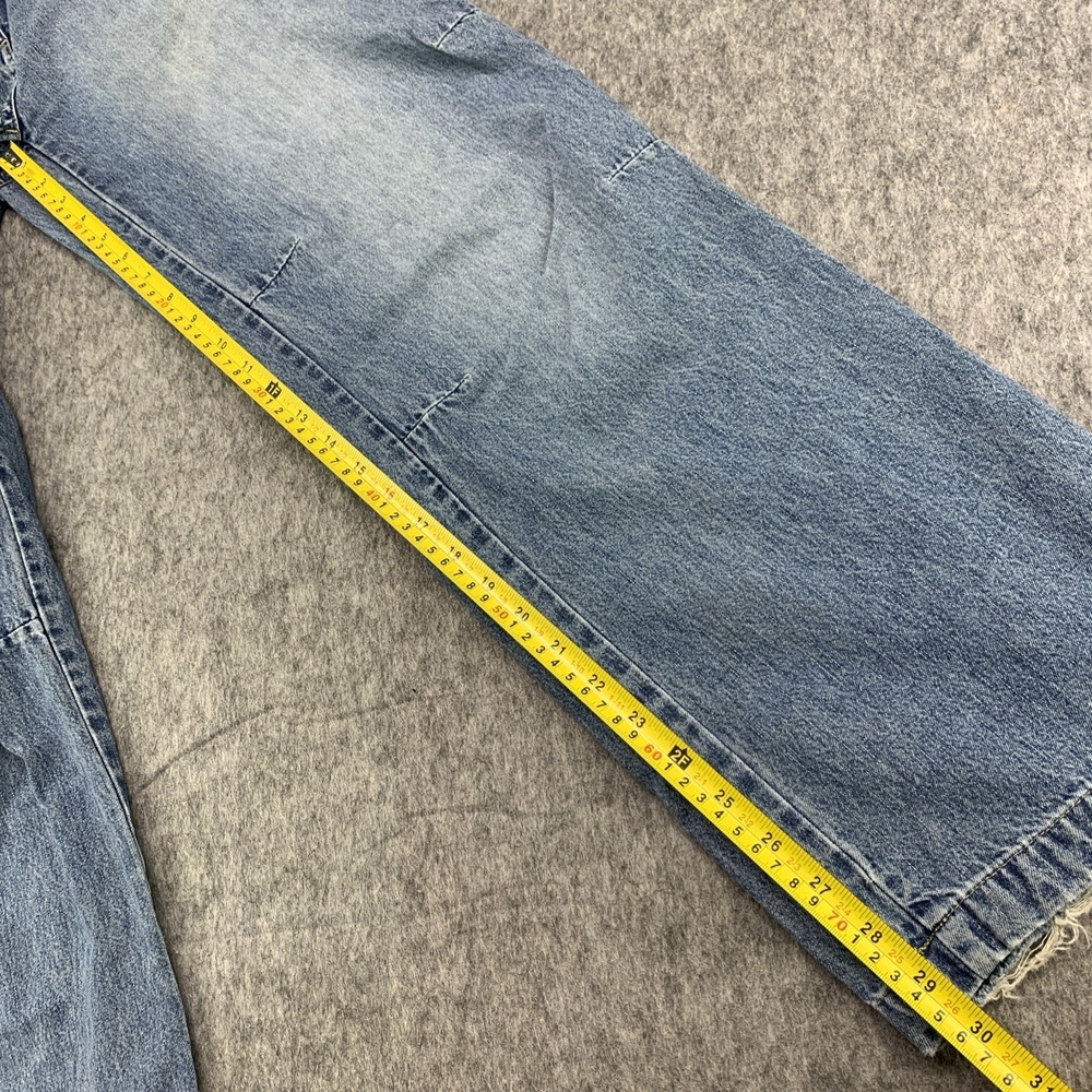 VTG Y2K NY JEANS Women's Baggy Carpenter Articulated Leg 100% Cotton - Size 4 - Picture 14 of 15